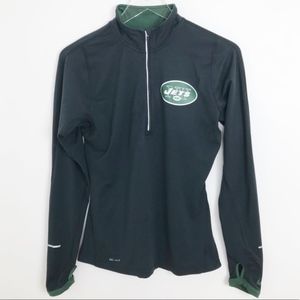 Nike Dri-Fit NY JETS Half Zip Size S.